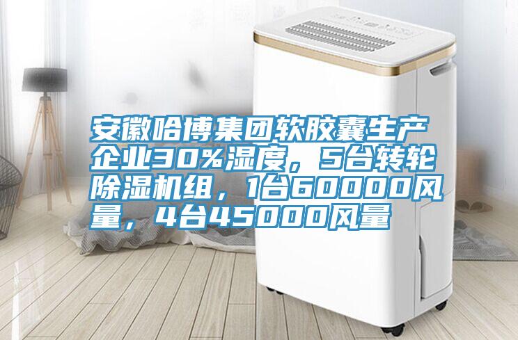 安徽哈博集團軟膠囊生產企業30%濕度，5台轉輪草莓污视频在线看組，1台60000風量，4台45000風量