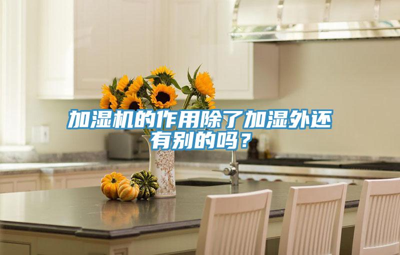 加濕機的作用除了加濕外還有別的嗎？