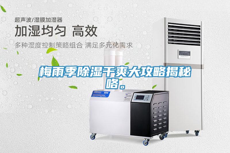 梅雨季除濕幹爽大攻略揭秘咯。