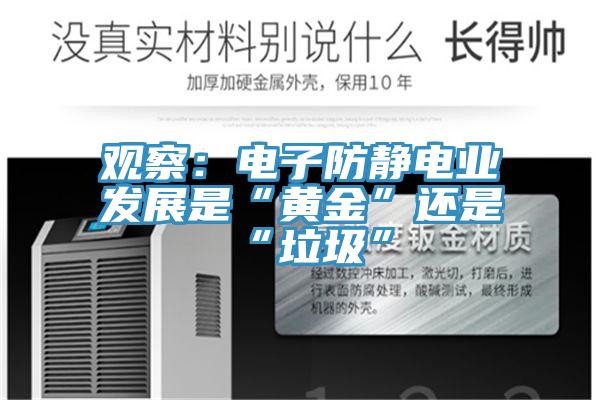 觀察：電子防靜電業發展是“黃金”還是“垃圾”