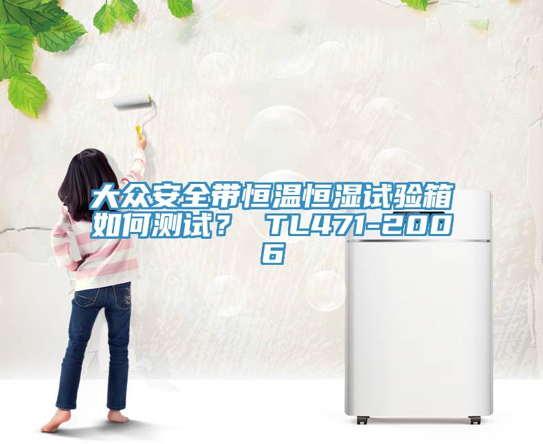 大眾安全帶恒溫恒濕試驗箱如何測試？ TL471-2006