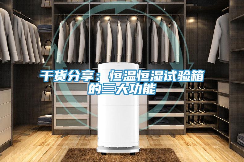 幹貨分享：恒溫恒濕試驗箱的三大功能