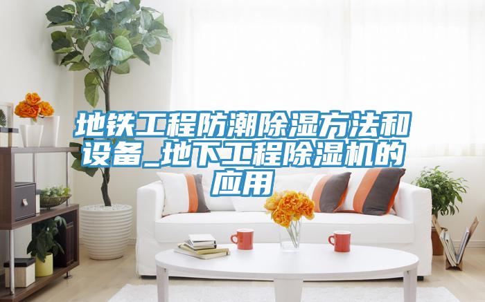 地鐵工程防潮除濕方法和設備_地下工程草莓污视频在线看的應用