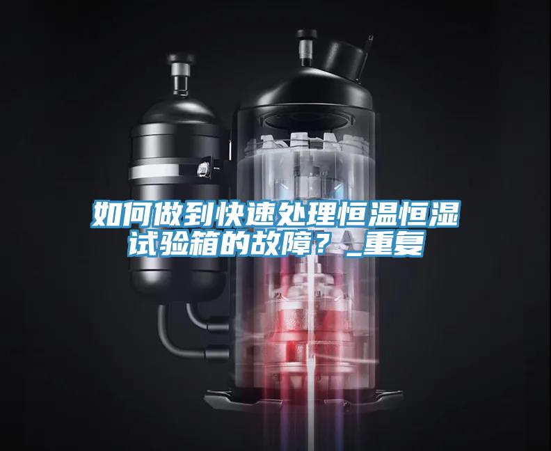 如何做到快速處理恒溫恒濕試驗箱的故障？_重複