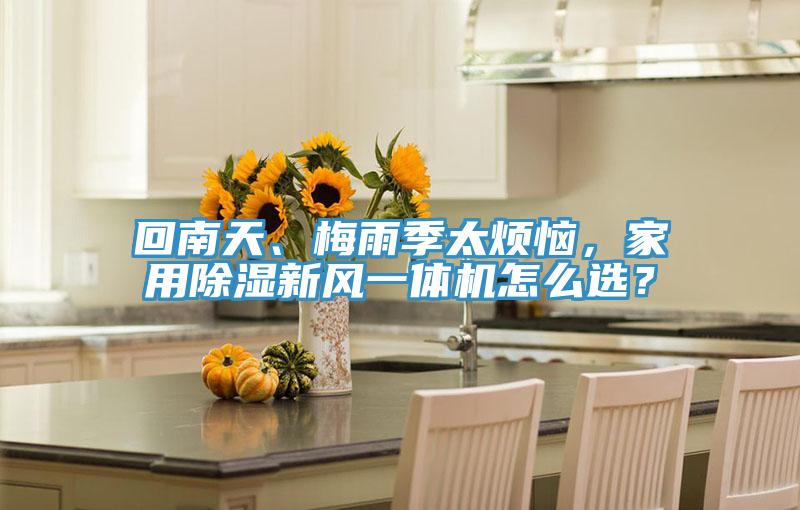 回南天、梅雨季太煩惱，家用除濕新風一體機怎麽選？