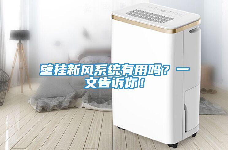 壁掛新風係統有用嗎？一文告訴你！