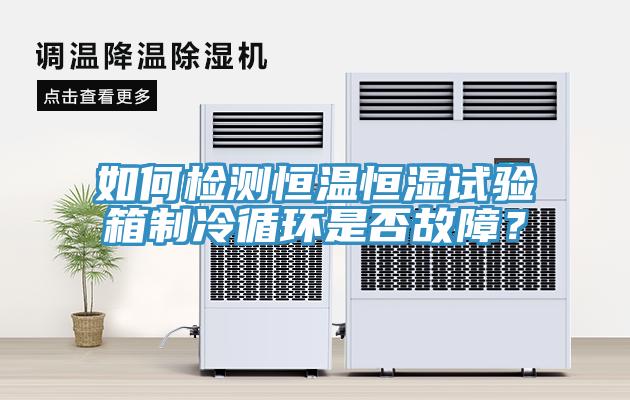 如何檢測恒溫恒濕試驗箱製冷循環是否故障？
