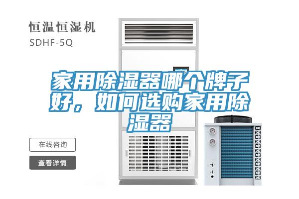家用除濕器哪個牌子好，如何選購家用除濕器