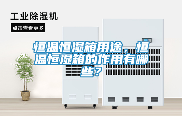 恒溫恒濕箱用途，恒溫恒濕箱的作用有哪些？