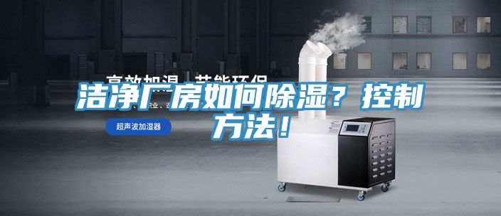 潔淨廠房如何除濕？控製方法！