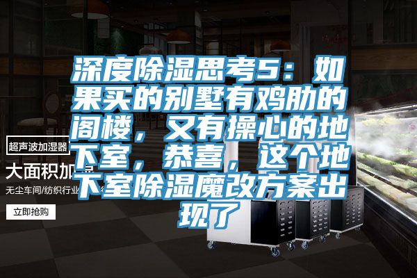 深度除濕思考5：如果買的別墅有雞肋的閣樓，又有操心的地下室，恭喜，這個地下室除濕魔改方案出現了