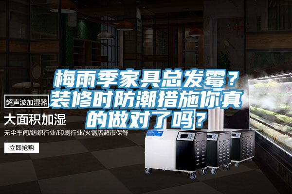 梅雨季家具總發黴？裝修時防潮措施你真的做對了嗎？