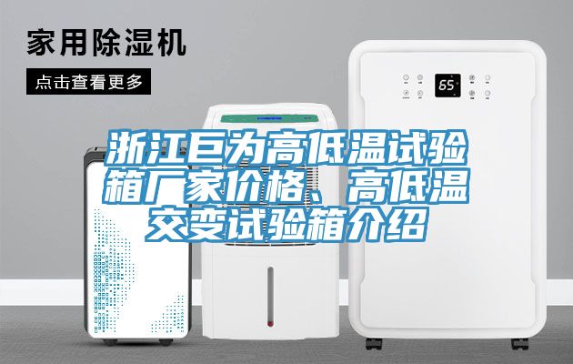 浙江巨為高低溫試驗箱廠家價格、高低溫交變試驗箱介紹
